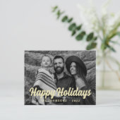 Moderne Eenvoudige cursieve scriptbrochure Foto Feestdagenkaart (Staand voorkant)