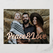 Moderne Eenvoudige cursieve scriptbrochure Foto Folie Feestdagen Briefkaart (Voorkant)