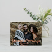 Moderne Eenvoudige cursieve scriptbrochure Foto Folie Feestdagen Briefkaart (Staand Voorkant)