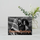 Moderne Eenvoudige cursieve scriptbrochure Foto Folie Feestdagen Briefkaart (Staand Voorkant)