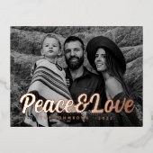 Moderne Eenvoudige cursieve scriptbrochure Foto Folie Feestdagen Briefkaart (Voorkant)