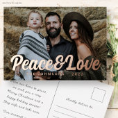 Moderne Eenvoudige cursieve scriptbrochure Foto Folie Feestdagen Briefkaart