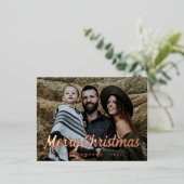 Moderne Eenvoudige cursieve scriptbrochure Foto Folie Feestdagen Briefkaart (Staand Voorkant)