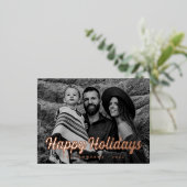 Moderne Eenvoudige cursieve scriptbrochure Foto Folie Feestdagen Briefkaart (Staand Voorkant)