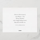 Moderne Eenvoudige cursieve scriptbrochure Foto Folie Feestdagenkaart (Achterkant)