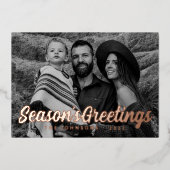 Moderne Eenvoudige cursieve scriptbrochure Foto Folie Feestdagenkaart (Voorkant)