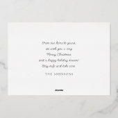 Moderne Eenvoudige cursieve scriptbrochure Foto Folie Feestdagenkaart (Achterkant)