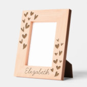 Moderne Eenvoudige Cute Harten Voeg Naam Baby Gegraveerde Lijstjes (Links)