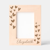 Moderne Eenvoudige Cute Harten Voeg Naam Baby Gegraveerde Lijstjes (Voorkant)