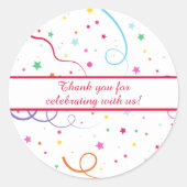 Moderne Eenvoudige Dank u Aangepaste Bericht van d Ronde Sticker (Voorkant)