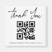 moderne eenvoudige dank voor zakelijke qr - code magneet (Voorkant)