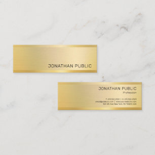Moderne, eenvoudige design Gold look-Sjabloon Mini Visitekaartje