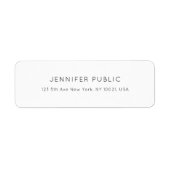 Moderne, eenvoudige design professionele elegante  etiket (Voorkant)