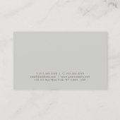 Moderne, eenvoudige design professionele elegante  visitekaartje (Achterkant)