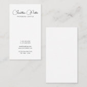 Moderne Eenvoudige Design Sjabloon Typografie Vert Visitekaartje (Voorkant / Achterkant)