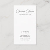 Moderne Eenvoudige Design Sjabloon Typografie Vert Visitekaartje (Voorkant)