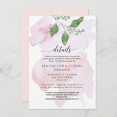 Moderne eenvoudige details Eucalyptus loof bruilof Kaart (Voorkant / Achterkant)