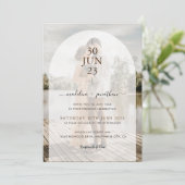 Moderne, eenvoudige deur 2 - fotohuwelijk kaart (Staand voorkant)