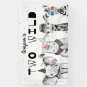 Moderne Eenvoudige Dierendag Welkomstbord Spandoek (Verticaal)