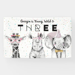 Moderne Eenvoudige Dierendag Welkomstbord Spandoek