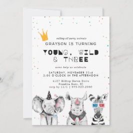 Moderne Eenvoudige Dierenuitnodiging