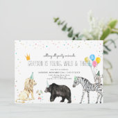 Moderne Eenvoudige Dierenuitnodiging (Staand voorkant)