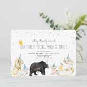 Moderne Eenvoudige Dierenuitnodiging (Staand voorkant)