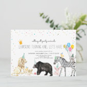 Moderne Eenvoudige Dierenuitnodiging (Staand voorkant)