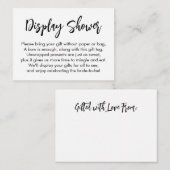 Moderne, Eenvoudige Display Douche Bruids Cadeaubo Informatiekaartje (Voorkant / Achterkant)