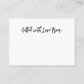 Moderne, Eenvoudige Display Douche Bruidskaart Informatiekaartje (Achterkant)