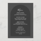 Moderne, eenvoudige, donkergrijze pleister menu (Voorkant)