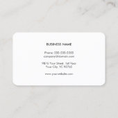 Moderne Eenvoudige Donkergrijze Zwart Gestreepte C Visitekaartje (Achterkant)