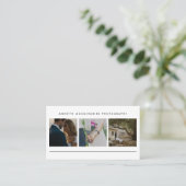 Moderne, eenvoudige drie foto | Minimale fotografi Visitekaartje (Staand voorkant)