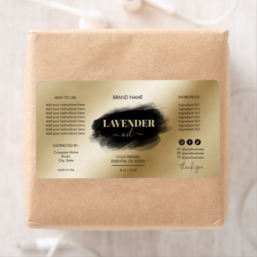 Moderne eenvoudige Dropperfleslabels Etiket (Insitu)