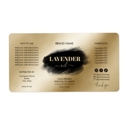 Moderne eenvoudige Dropperfleslabels Etiket (Voorkant)