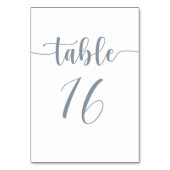 Moderne eenvoudige Dusty Blue Wedding Kaart (Achterkant)