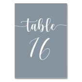 Moderne eenvoudige Dusty Blue Wedding Kaart (Achterkant)