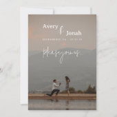 Moderne Eenvoudige e-legante uitnodiging voor het  (Voorkant)