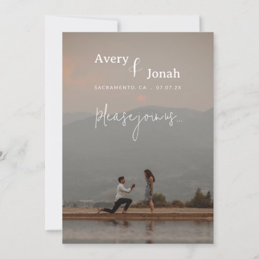 Moderne Eenvoudige e-legante uitnodiging voor het  (Voorkant)