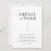 Moderne Eenvoudige e-legante uitnodiging voor het  (Voorkant)