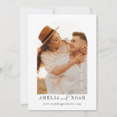 Moderne Eenvoudige e-legante uitnodiging voor het  (Achterkant)