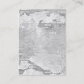 Moderne, eenvoudige, eenvoudige grijze monogram visitekaartje (Achterkant)