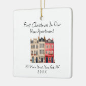 Moderne eenvoudige eerste kerst in ons nieuwe appa keramisch ornament (Links)