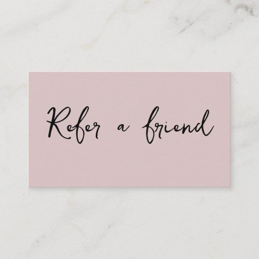 Moderne, eenvoudige elegant aanbevelingskaartje (Voorkant)