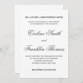 Moderne eenvoudige elegant calligrafiekscriptlette kaart (Voorkant / Achterkant)