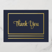 Moderne eenvoudige elegant Dank u het Briefkaart v (Voorkant)
