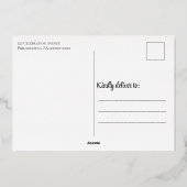 Moderne eenvoudige elegant Dank u het Briefkaart v (Achterkant)