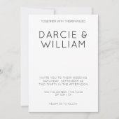 Moderne Eenvoudige Elegant Wedding Persoonlijke Fo Kaart (Voorkant)