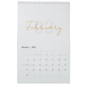 Moderne Eenvoudige Elegante 2026 Agenda Kalender (Feb 2027)