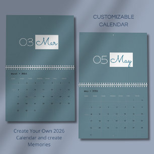 Moderne Eenvoudige Elegante 2026 Agenda Kalender